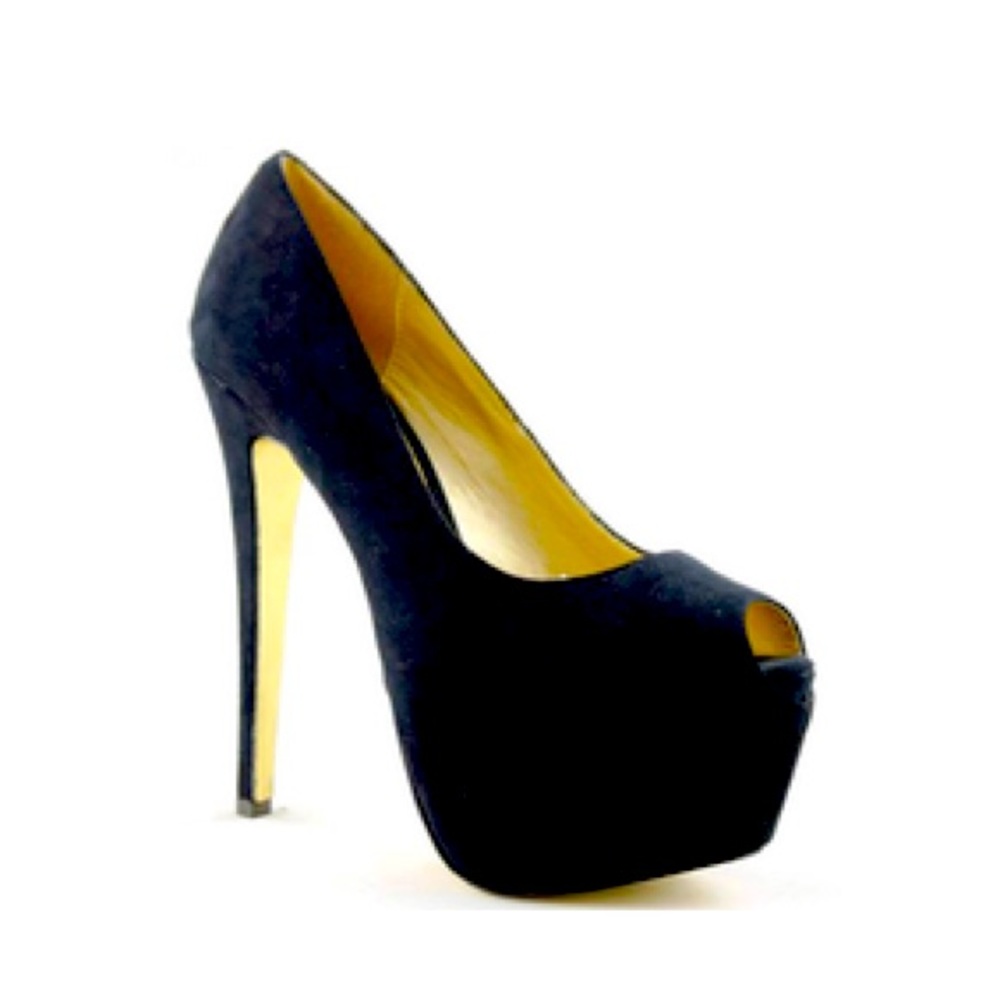 Luichiny peep toe suede platform heels ! BEAUTIFUL !